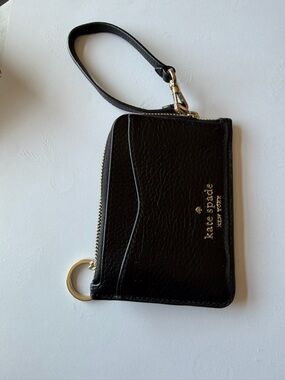 kate spade New York Black Leather Wristlet